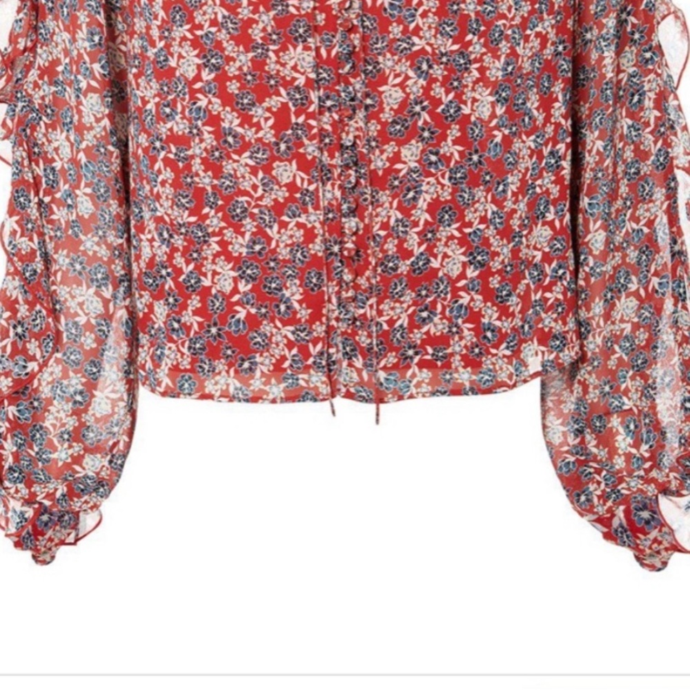 NICHOLAS floral v neck blouse - Picture 3 of 7